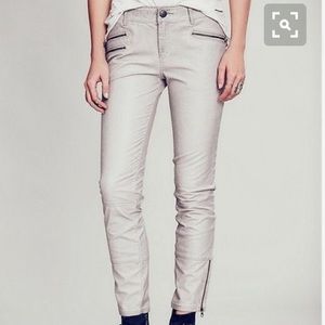Free people vegan leather skinny pants size 6